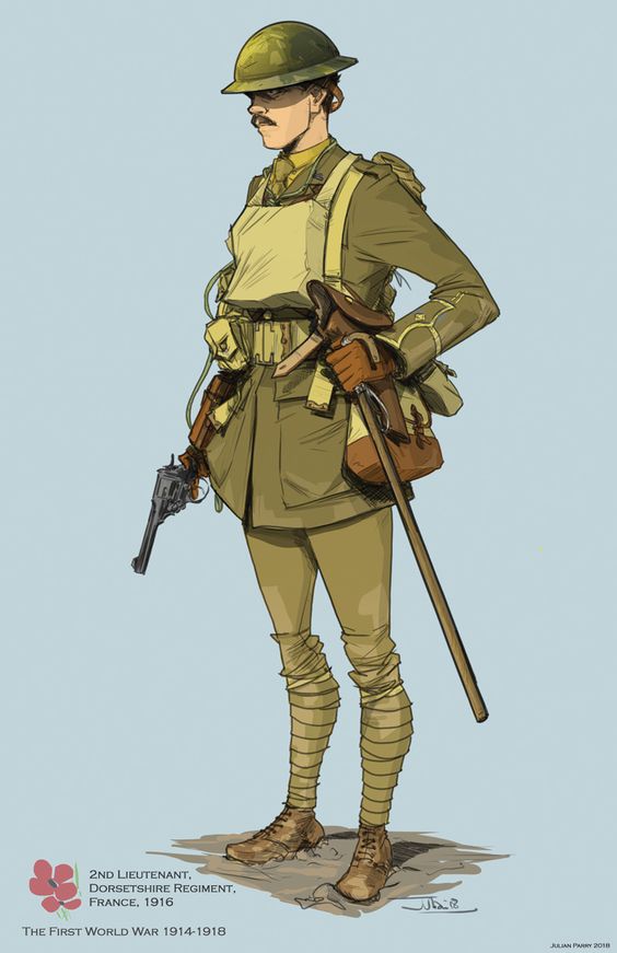 dibujo de militar sosteniendo un arma